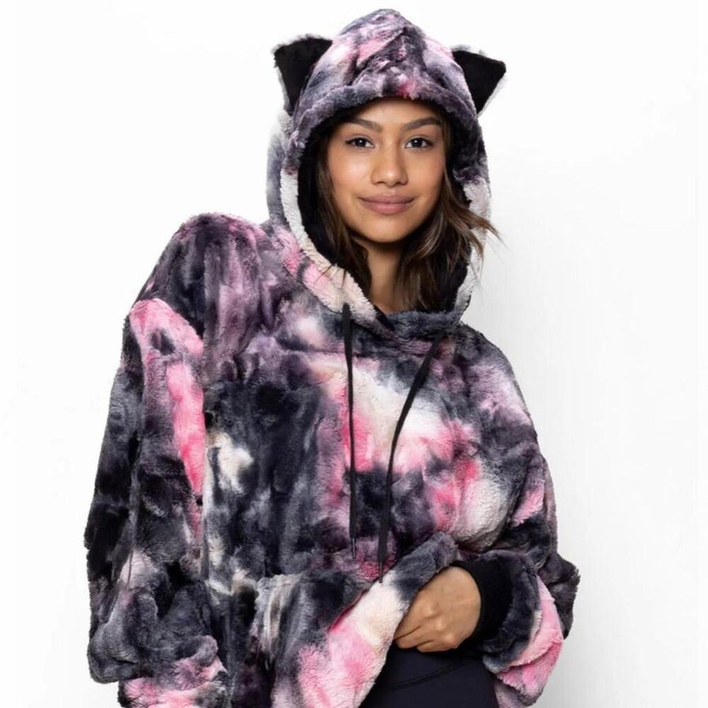 BRAND NEW ultra soft faux fur hoodie (with ears) by Spirit Hoods